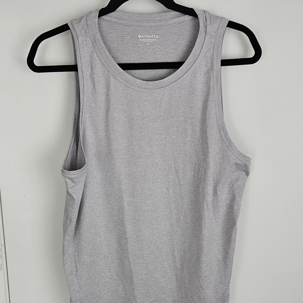 Athleta Women's Gray Athleisure Tank Top Size L Fitness Tank Top